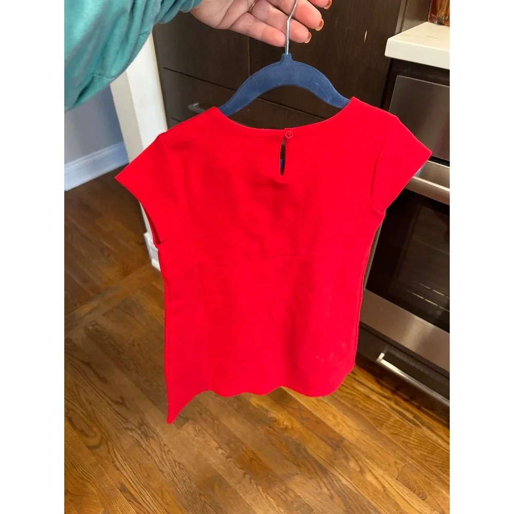 Gymboree Olivia Collection‎ red dress black bow girls size 6